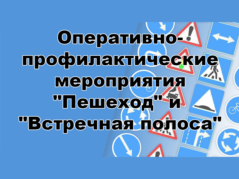 Оперативно-профилактические мероприятия &amp;quot;Пешеход&amp;quot; и &amp;quot;Встречная полоса&amp;quot;.